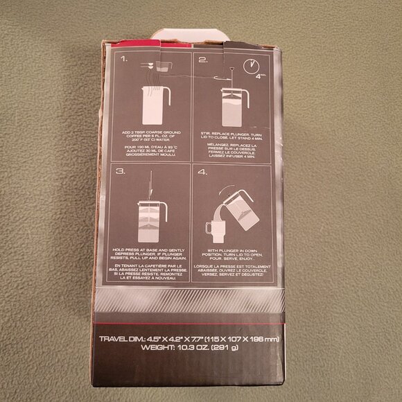 GSI Outdoors 30 Fl. oz. Java Press- Portable French Press Coffee Red Color - Picture 3 of 6